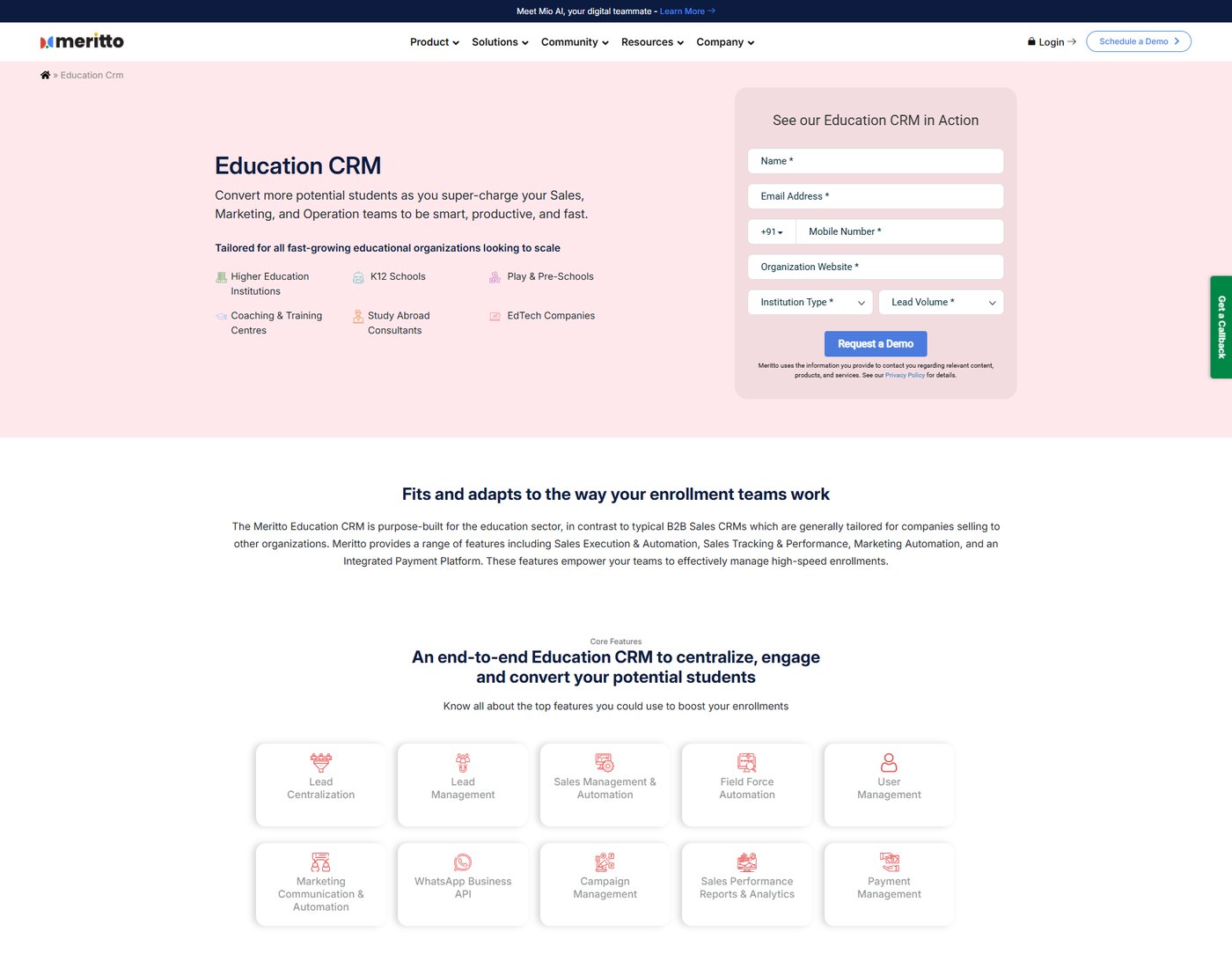 Education CRM Platform